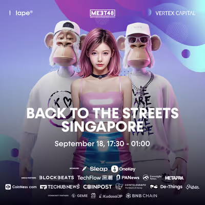 活动预告 | Hape, MEET48 & Vertex Capital Presents: Back To The Streets - Singapore（2024.9.18）